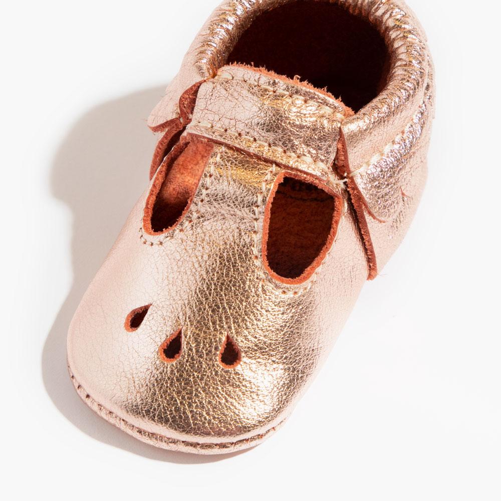 Rose Gold Mary Jane Baby Shoe Mary Jane by Freshly Picked – Don't Panic Shoes