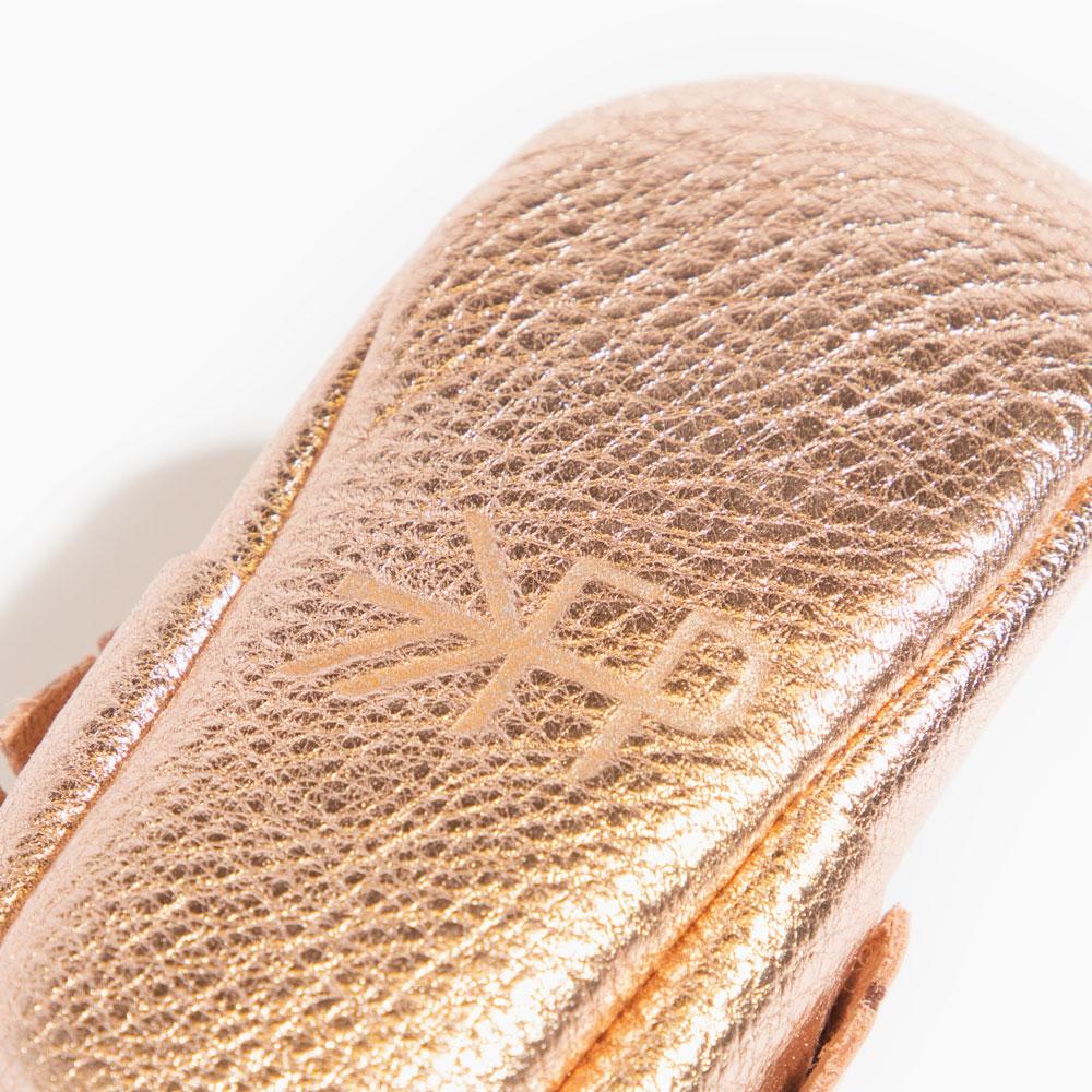 Rose Gold Moccasin Baby Shoe Moccasin by Freshly Picked – Don't Panic Shoes