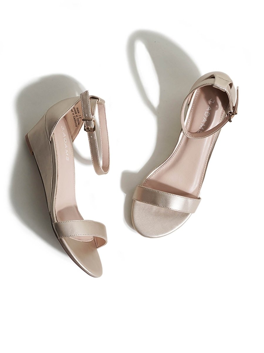 Rosie | Gold Wedges by J.Adams – Don't Panic Shoes