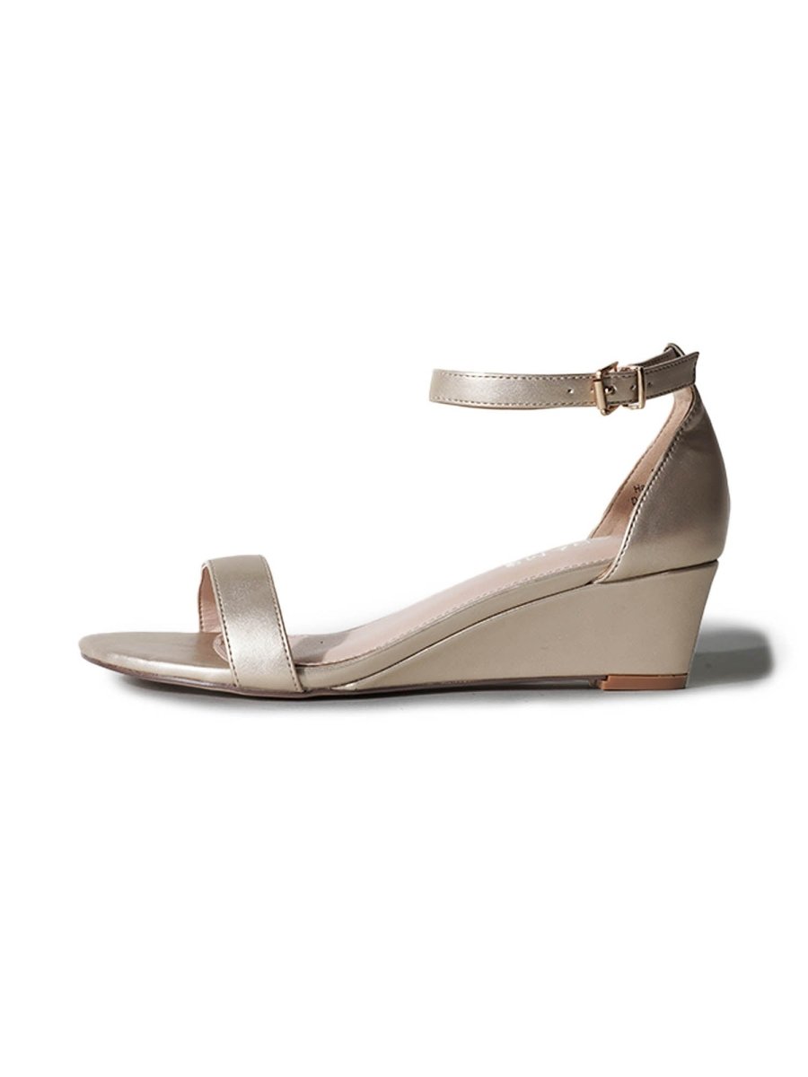 Rosie | Gold Wedges by J.Adams – Don't Panic Shoes