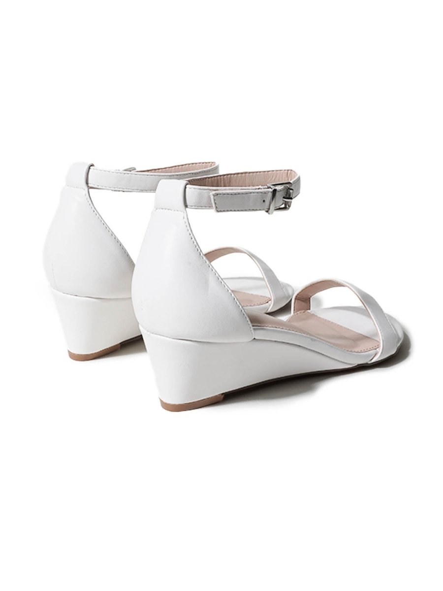 Rosie | White Wedges by J.Adams – Don't Panic Shoes
