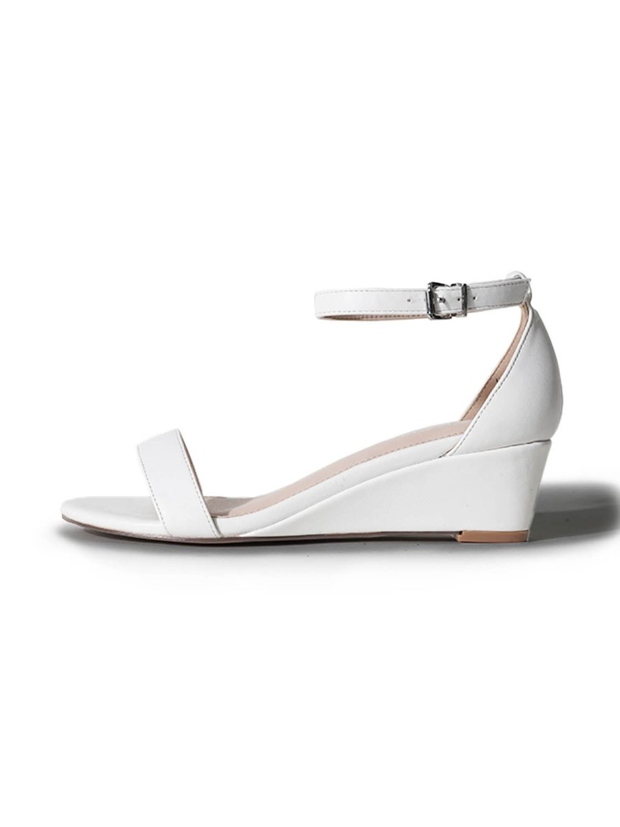 Rosie | White Wedges by J.Adams – Don't Panic Shoes