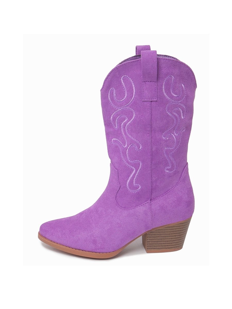 Roundup | Dark Purple Boots by J.Adams – Don't Panic Shoes