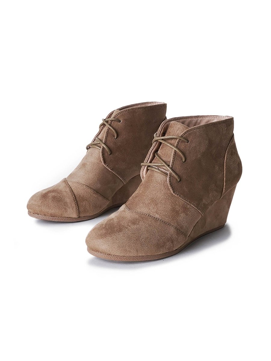 Roxy | Light Taupe Booties by J.Adams – Don't Panic Shoes