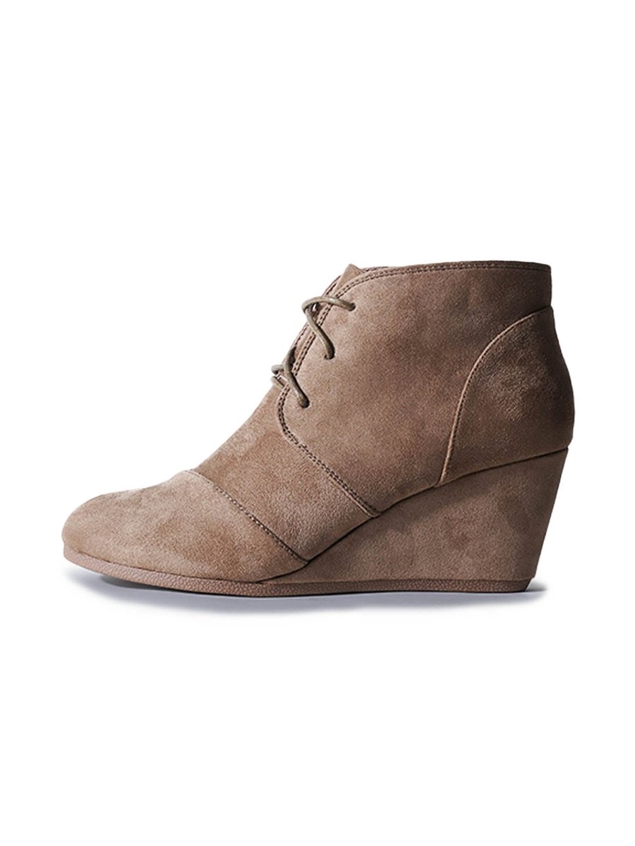 Roxy | Light Taupe Booties by J.Adams – Don't Panic Shoes
