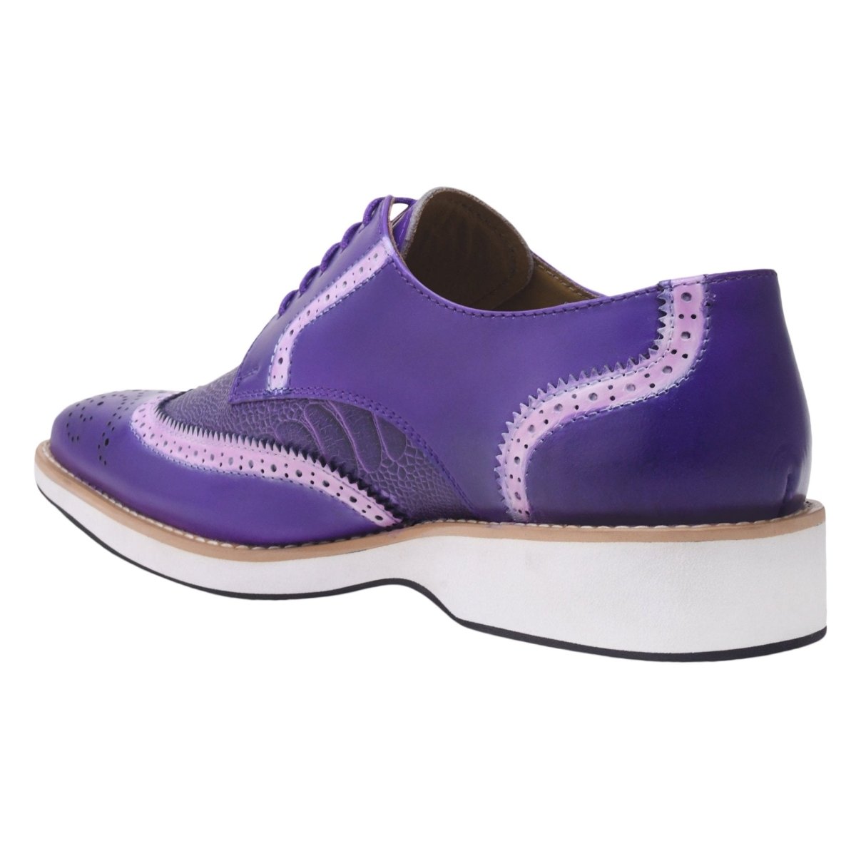 Roy Ostrich Leather Perforated Toe Casual Oxford Dress Shoes Shoes by Libertyzeno – Don't Panic Shoes