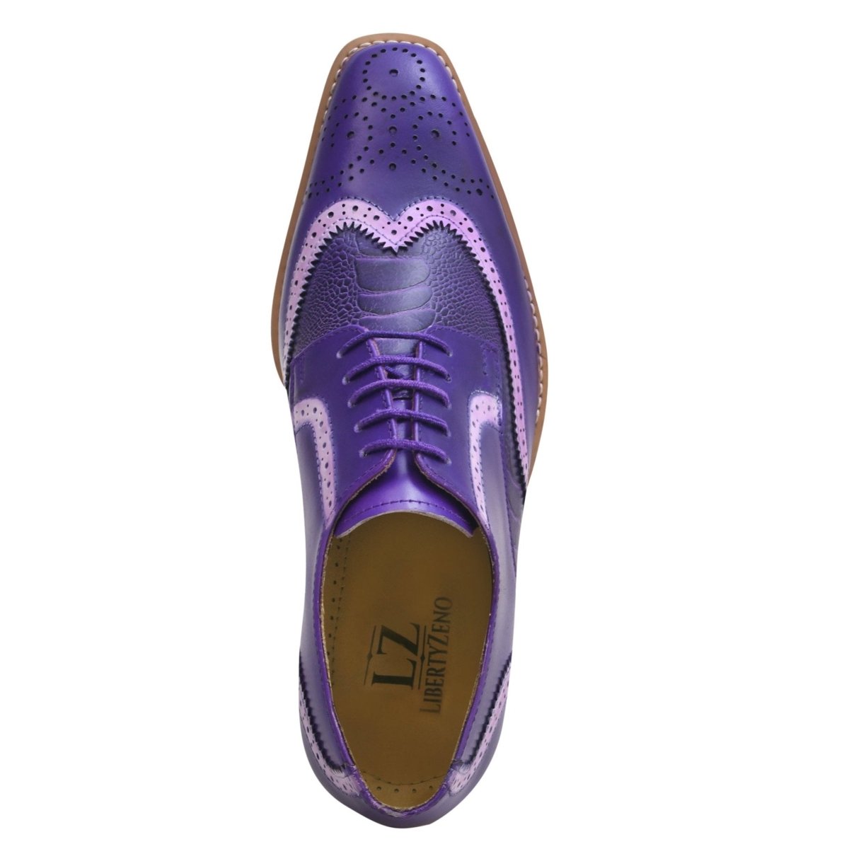 Roy Ostrich Leather Perforated Toe Casual Oxford Dress Shoes Shoes by Libertyzeno – Don't Panic Shoes