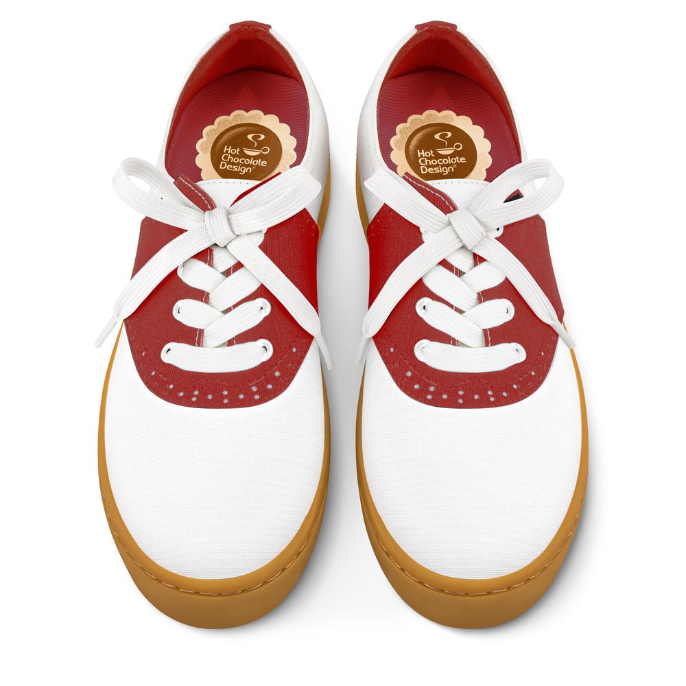 Saddle Red Casual Sneaker Sneakers by Hot Chocolate Design – Don't Panic Shoes