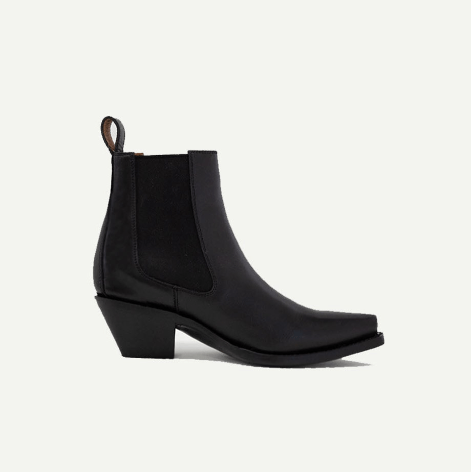Sandra Chelsea Boot Matte Black Leather Sole 1 3 4 Inch Boots by M - O - Nine – Don't Panic Shoes