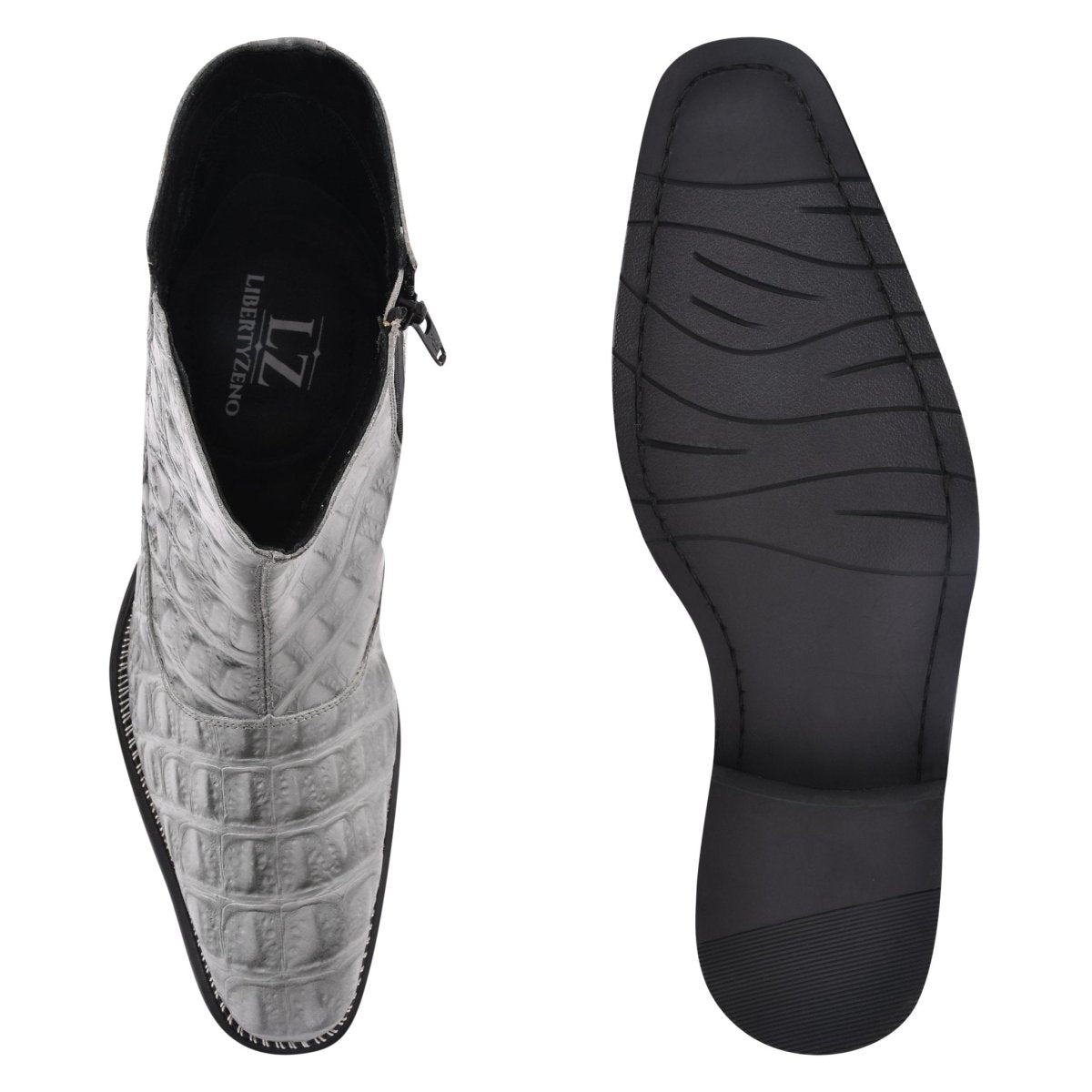 Sandra Leather Ankle Length Side Zip Up Boots Boots by Libertyzeno – Don't Panic Shoes