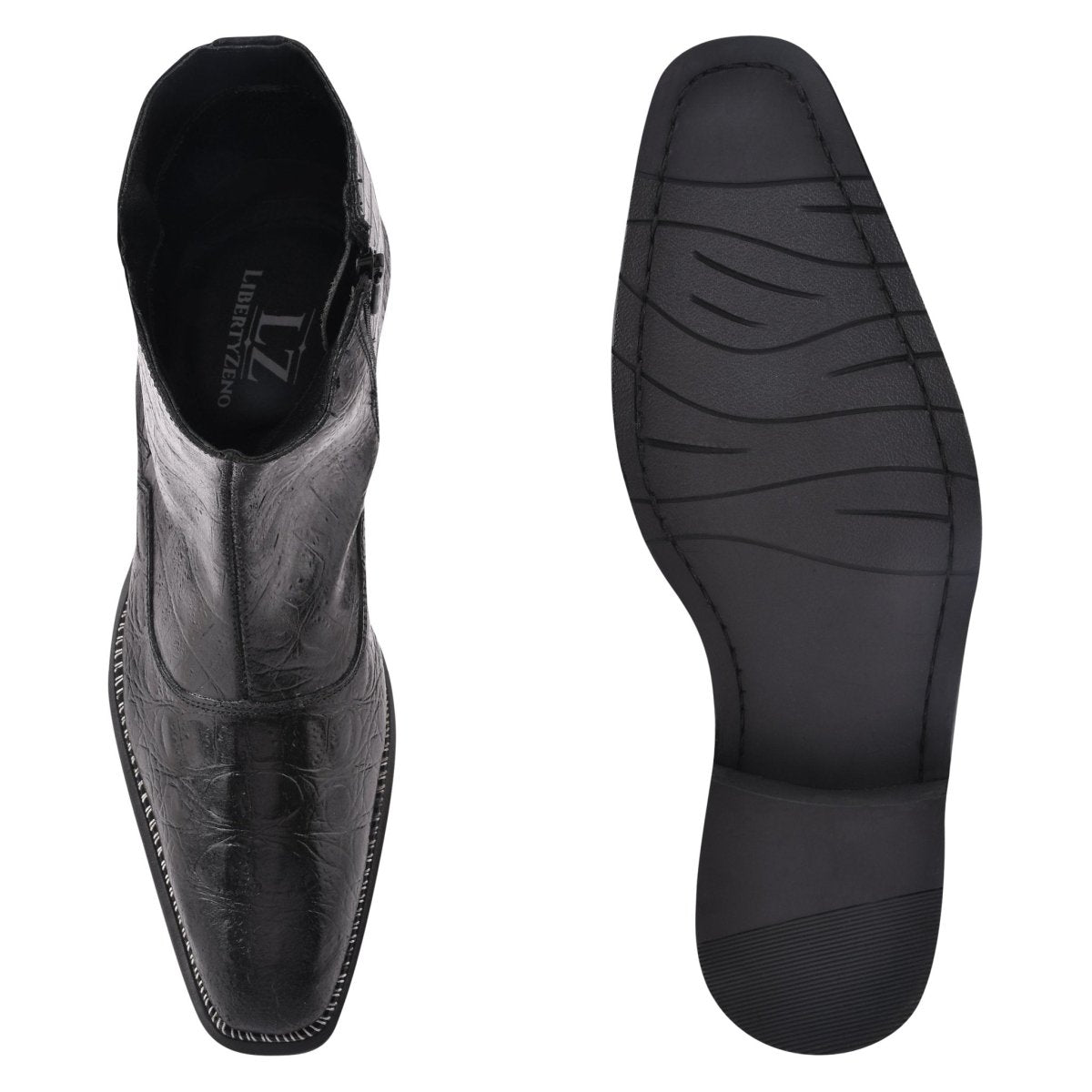 Sandra Leather Ankle Length Side Zip Up Boots Boots by Libertyzeno – Don't Panic Shoes