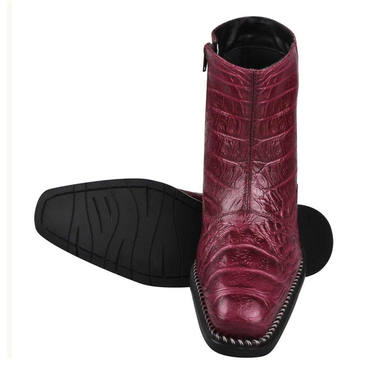 Sandra Leather Ankle Length Side Zip Up Boots Boots by Libertyzeno – Don't Panic Shoes