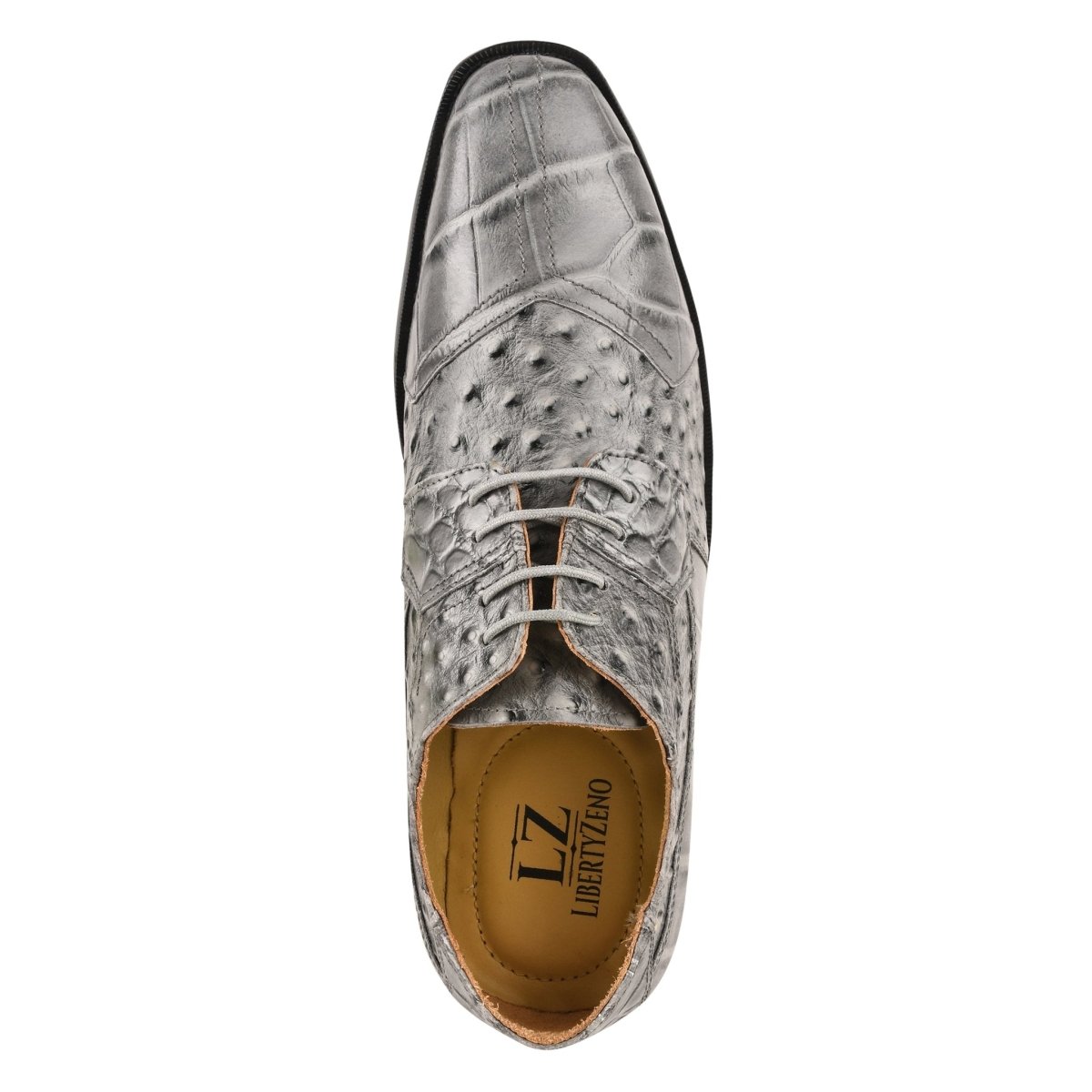 Sassy Crocodile Ostrich Print Lace - Up Dress Shoes Shoes by Libertyzeno – Don't Panic Shoes