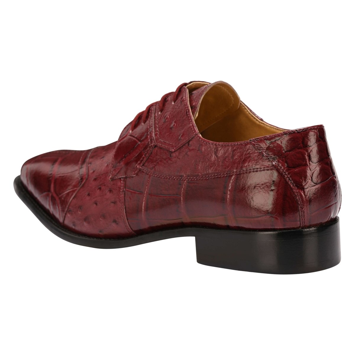 Sassy Crocodile Ostrich Print Lace - Up Dress Shoes Shoes by Libertyzeno – Don't Panic Shoes