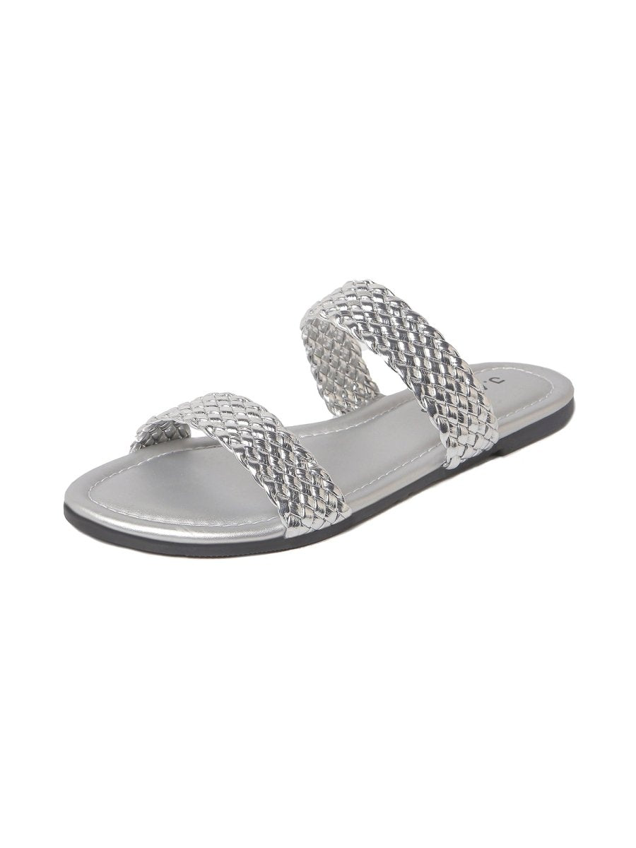 Savannah | Silver Sandals by J.Adams – Don't Panic Shoes