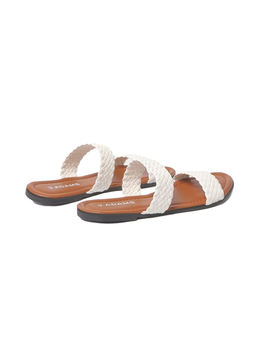 Savannah | White Sandals by J.Adams – Don't Panic Shoes