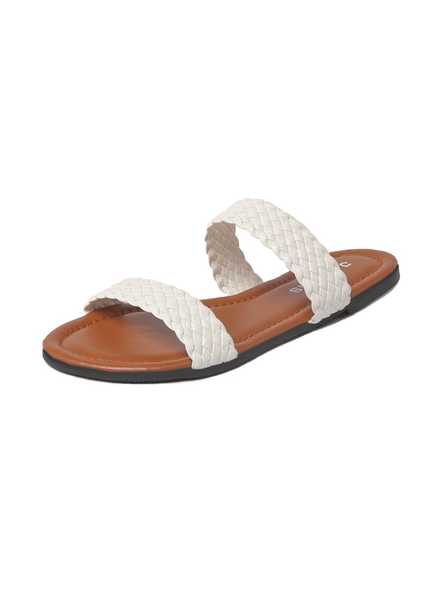 Savannah | White Sandals by J.Adams – Don't Panic Shoes