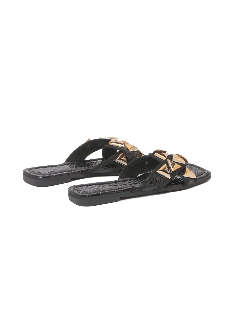 Scarlet | Black Sandals by J.Adams – Don't Panic Shoes