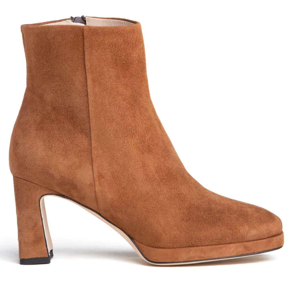 Scottie Women’S Cognac Suede Ankle Platform Bootie Padded Boots by Beautiisoles – Don't Panic Shoes