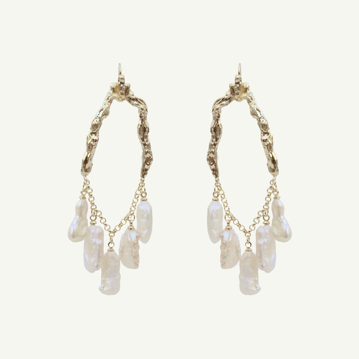 Selene Pearl Earrings Large Earrings by Rahya Jewelry Design – Don't Panic Shoes