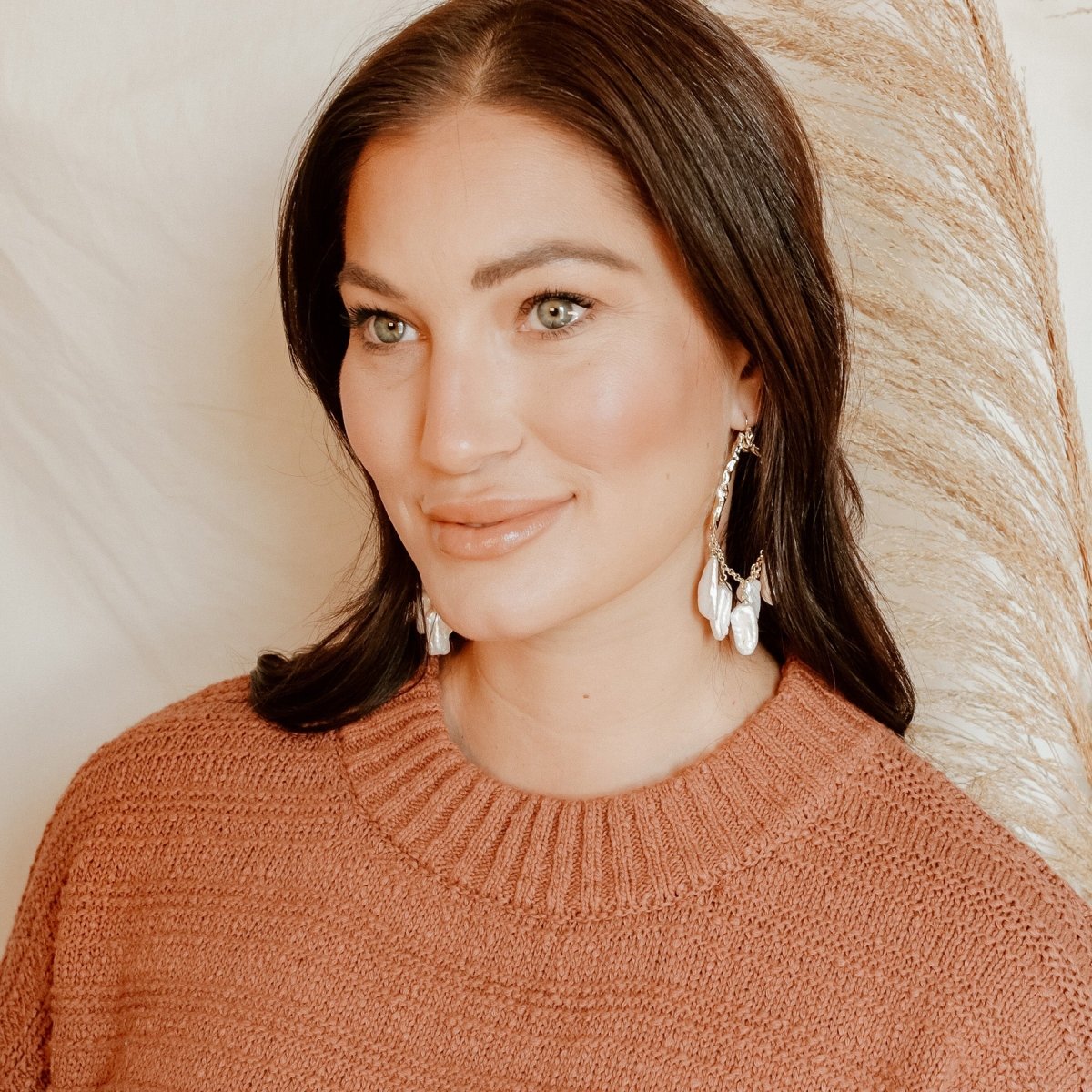 Selene Pearl Earrings Large Earrings by Rahya Jewelry Design – Don't Panic Shoes