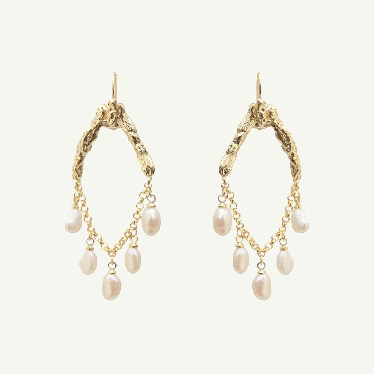 Selene Pearl Earrings Small Earrings by Rahya Jewelry Design – Don't Panic Shoes