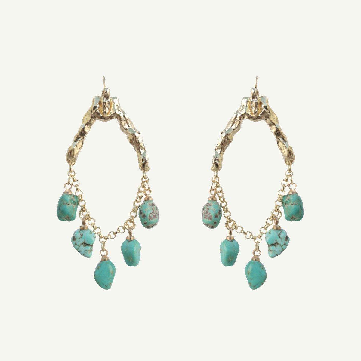 Selene Turquoise Earrings Small Earrings by Rahya Jewelry Design – Don't Panic Shoes