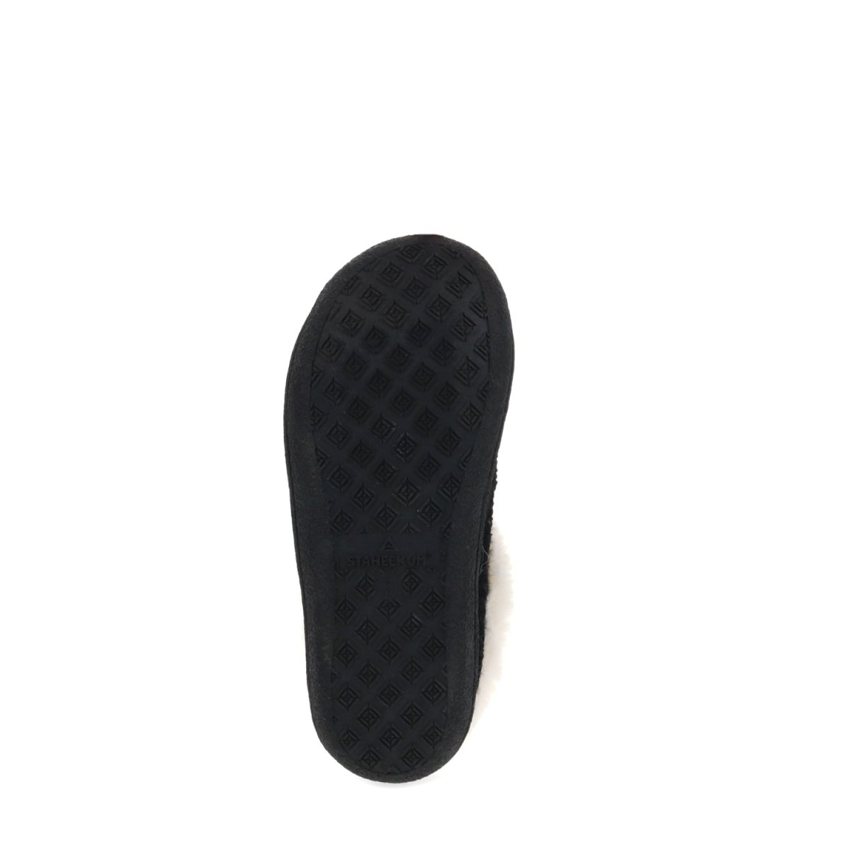 Serene Slipper Women’S Black Suede Memory Foam Insole Staheekum Women's Slippers by Staheekum Women's – Don't Panic Shoes