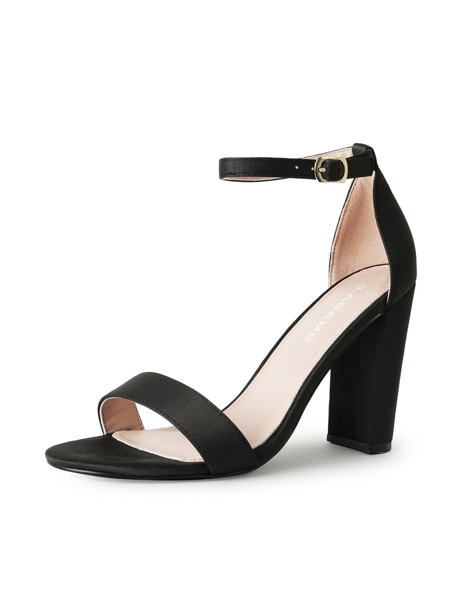 Shirley | Black Satin Heels by J.Adams – Don't Panic Shoes