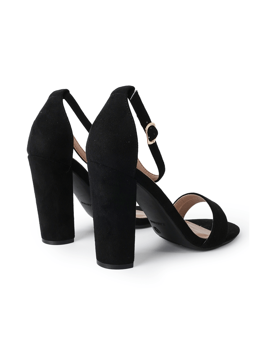Shirley | Black Suede Heels by J.Adams – Don't Panic Shoes