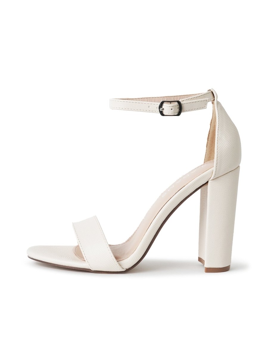 Shirley | Cream Lizard Heels by J.Adams – Don't Panic Shoes