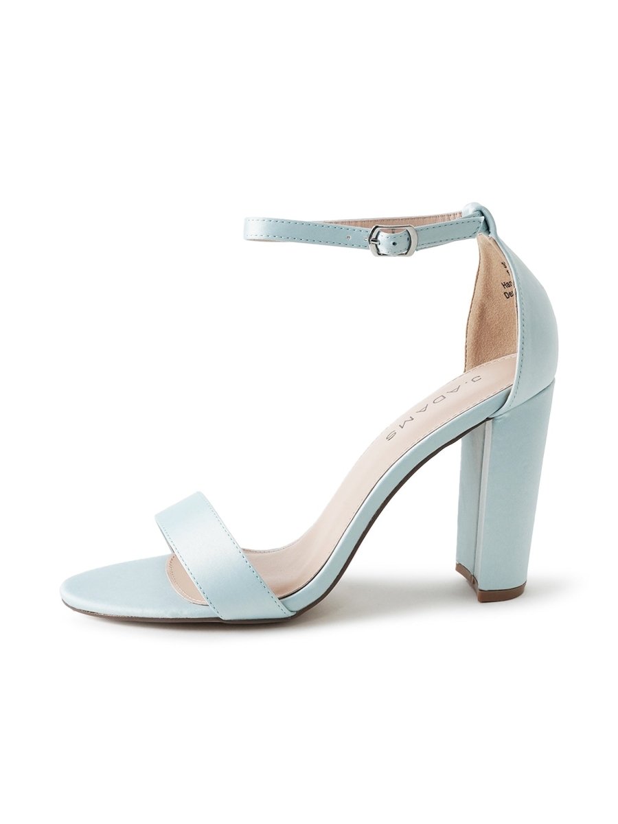 Shirley | Sky Blue Satin Heels by J.Adams – Don't Panic Shoes