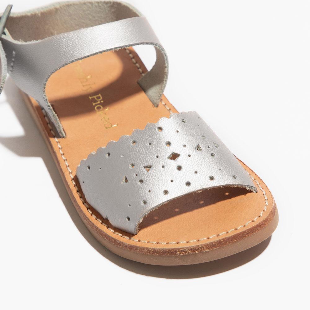 Silver Laguna Sandal Laguna Sandal by Freshly Picked – Don't Panic Shoes