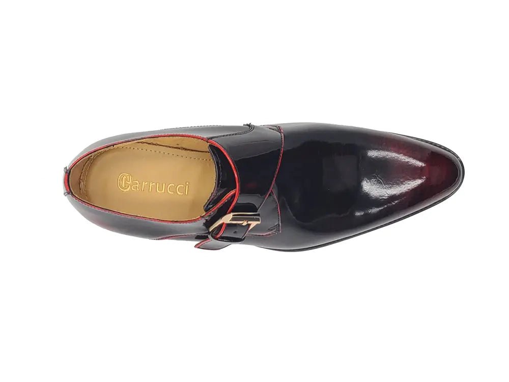 Single Monk Slip On Soft Calf Patent Leather Ks479 - 15p Shoes by Carrucci Shoes – Don't Panic Shoes