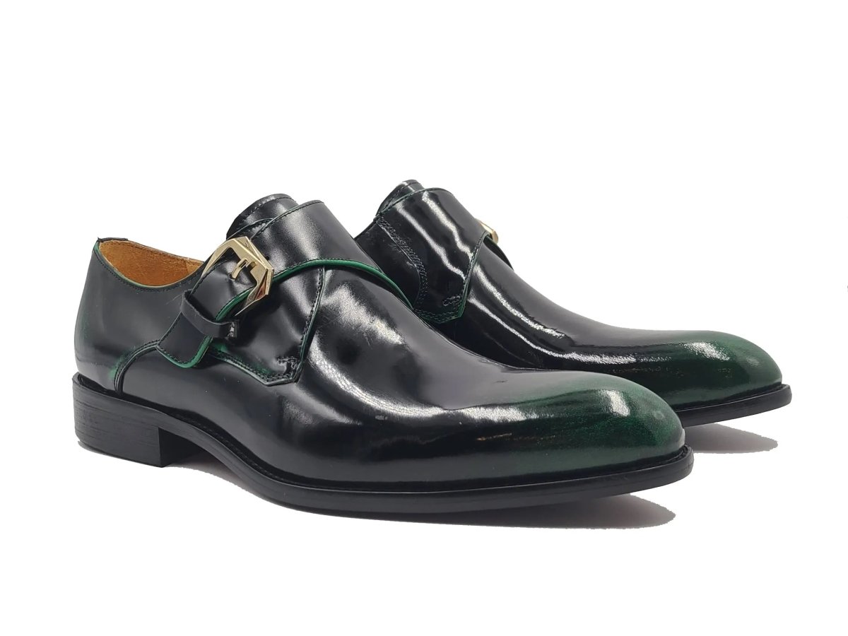Single Monk Slip On Soft Calf Patent Leather Ks479 - 15p Shoes by Carrucci Shoes – Don't Panic Shoes