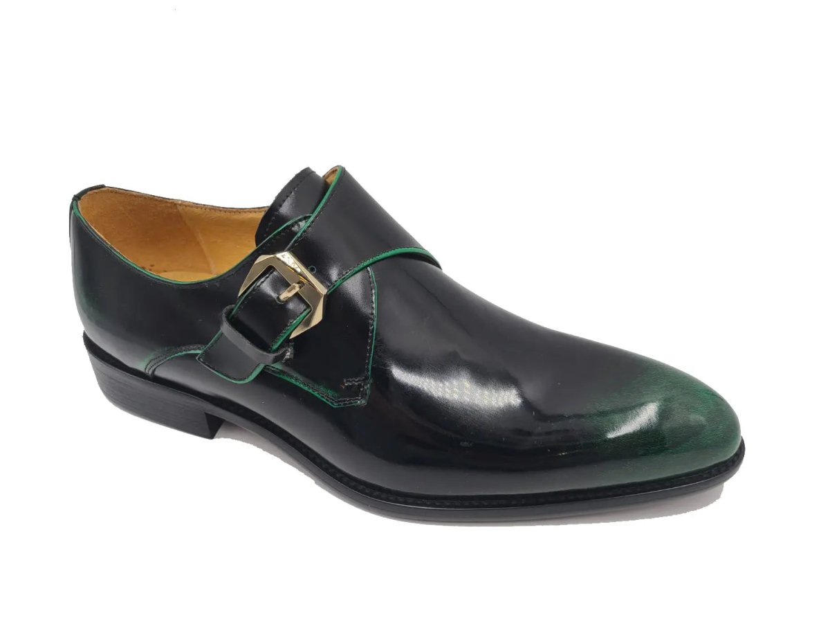 Single Monk Slip On Soft Calf Patent Leather Ks479 - 15p Shoes by Carrucci Shoes – Don't Panic Shoes