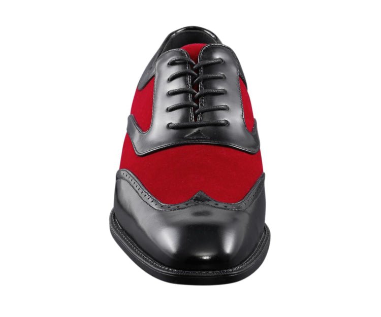 Sio Brighton Men's Red And Black Leather Professional Oxford Shoes Oxfords by Sio – Don't Panic Shoes