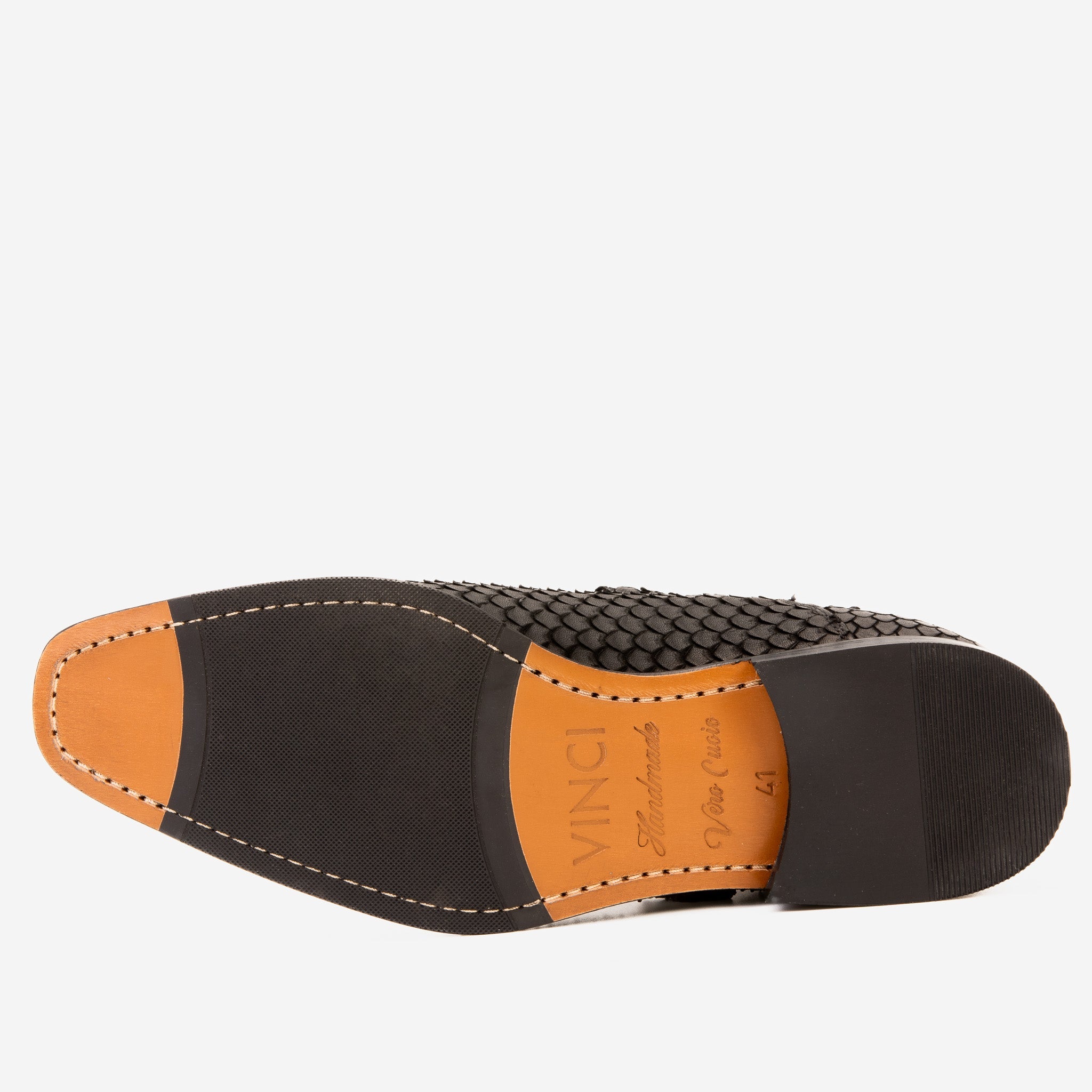 The Orion Black Snakeskin Pattern Leather Double Monk Strap Men Boot