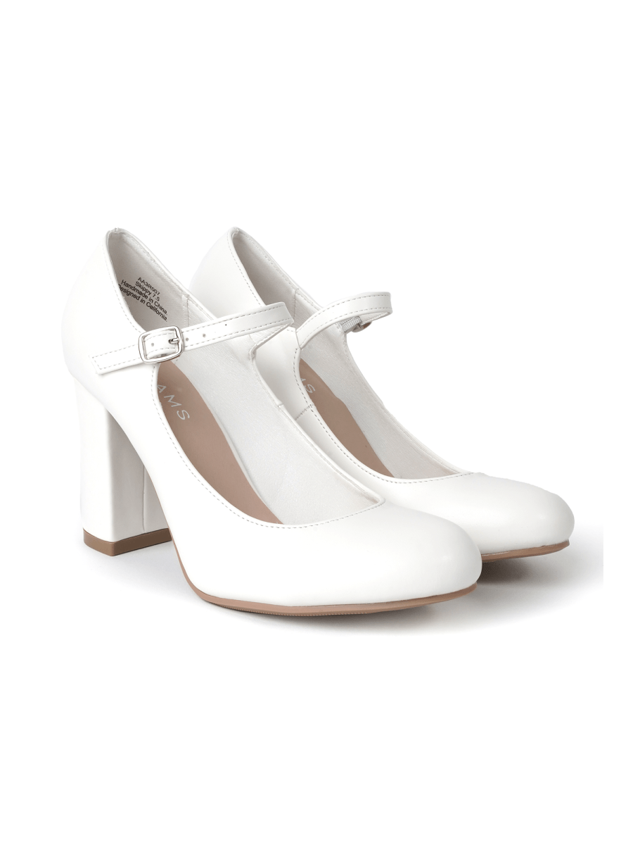 Skippy | White Heels by J.Adams – Don't Panic Shoes