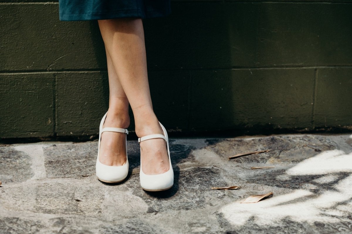 Skippy | White Heels by J.Adams – Don't Panic Shoes