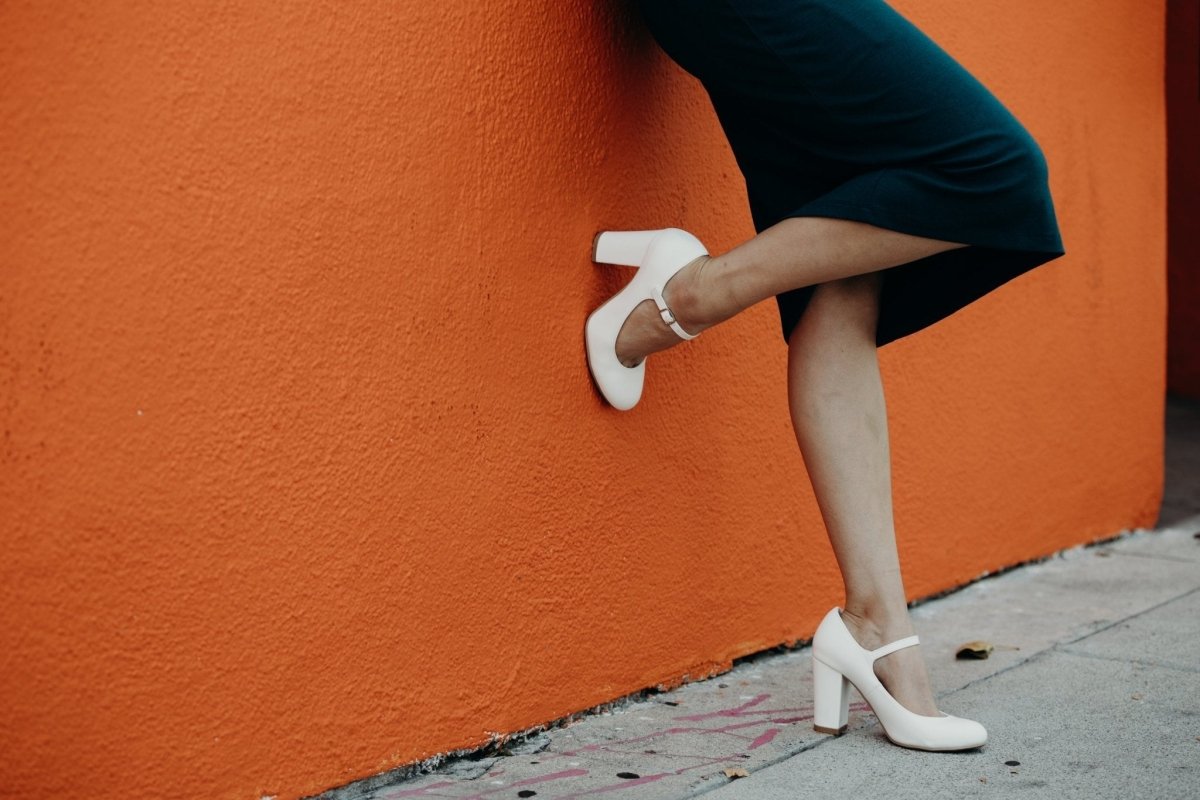 Skippy | White Heels by J.Adams – Don't Panic Shoes