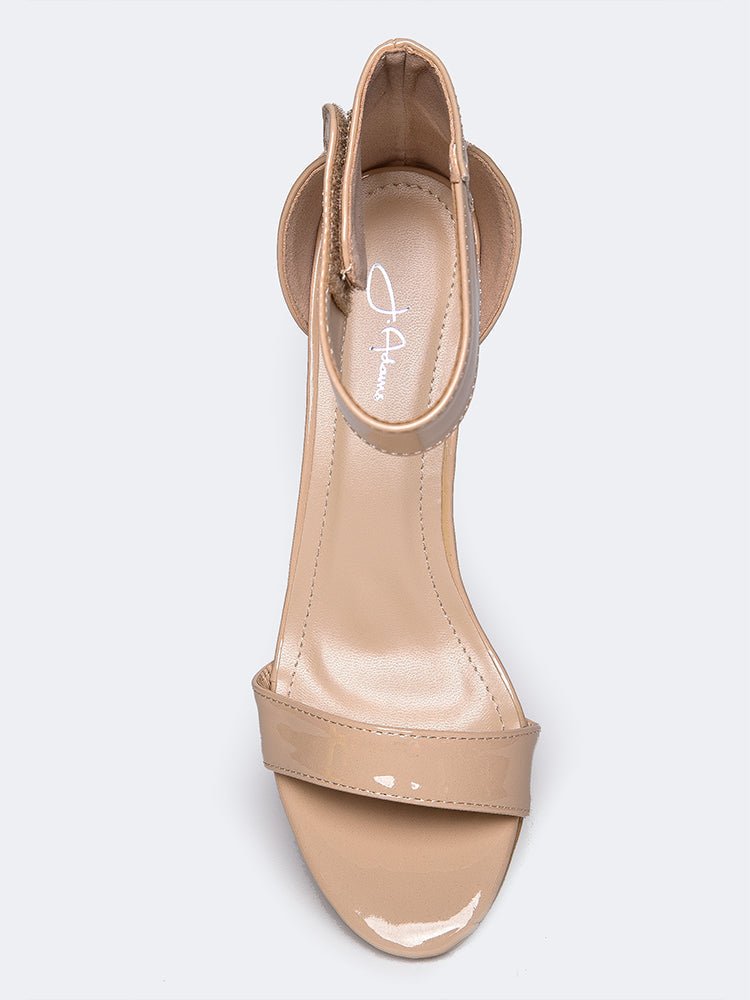 Sleek | Beige Patent Heels by J.Adams – Don't Panic Shoes