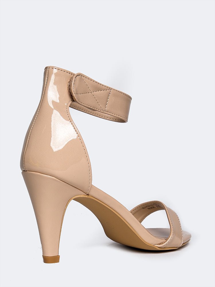 Sleek | Beige Patent Heels by J.Adams – Don't Panic Shoes