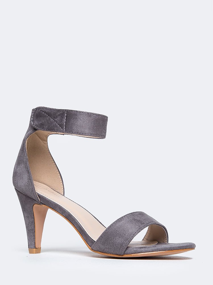 Sleek | Grey Suede Heels by J.Adams – Don't Panic Shoes
