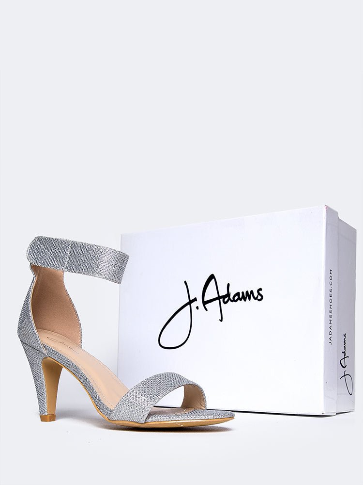 Sleek | Silver Glitter Heels by J.Adams – Don't Panic Shoes