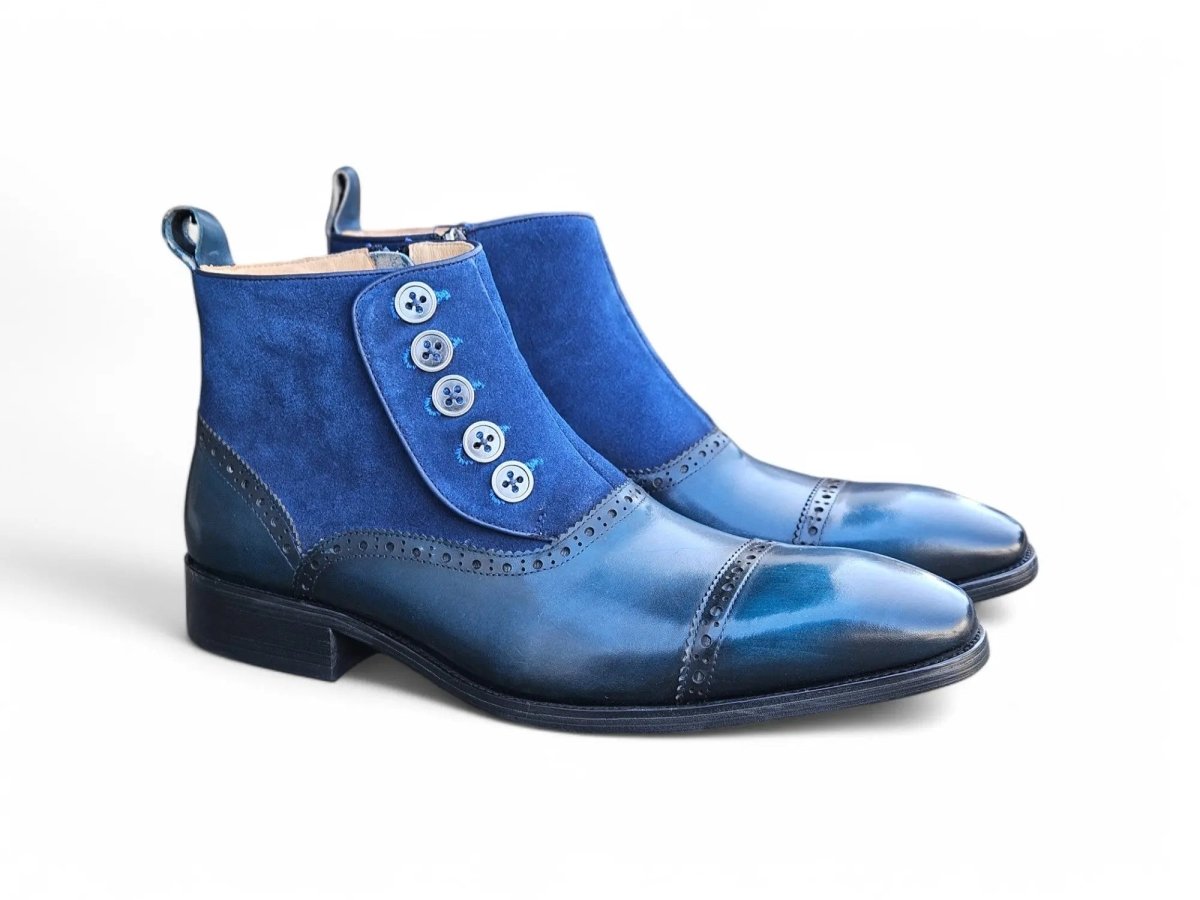 Slip On Cap Toe Boot Premium Suede Leather Kb503 - 20sc Boots by Carrucci Shoes – Don't Panic Shoes