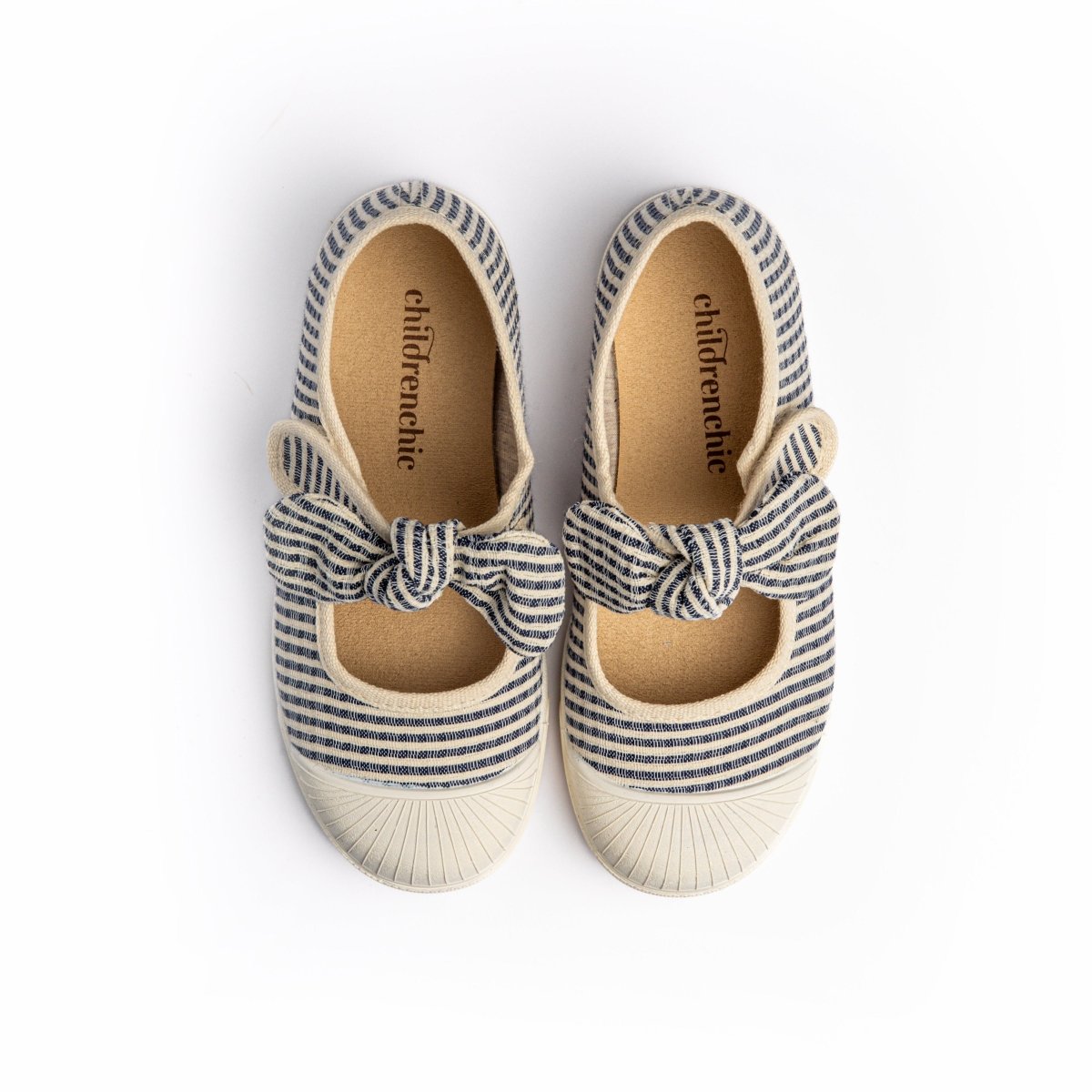 Sofia Stripes Adjustable Velcro Non Slip Rubber Captoe fashion by Childrenchic – Don't Panic Shoes