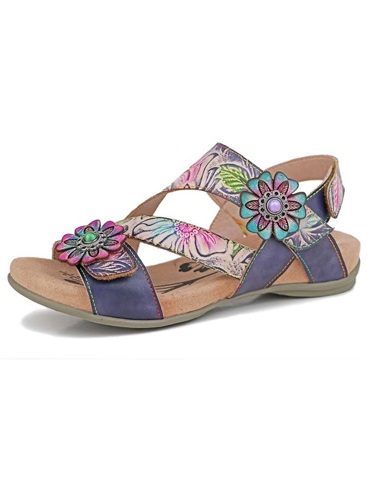 Soleil Boho Leather Sandals Sandals by Colorstepshoes – Don't Panic Shoes