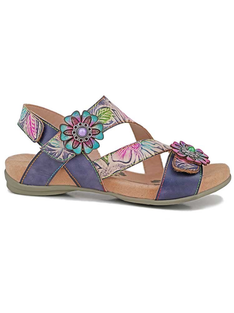 Soleil Boho Leather Sandals Sandals by Colorstepshoes – Don't Panic Shoes