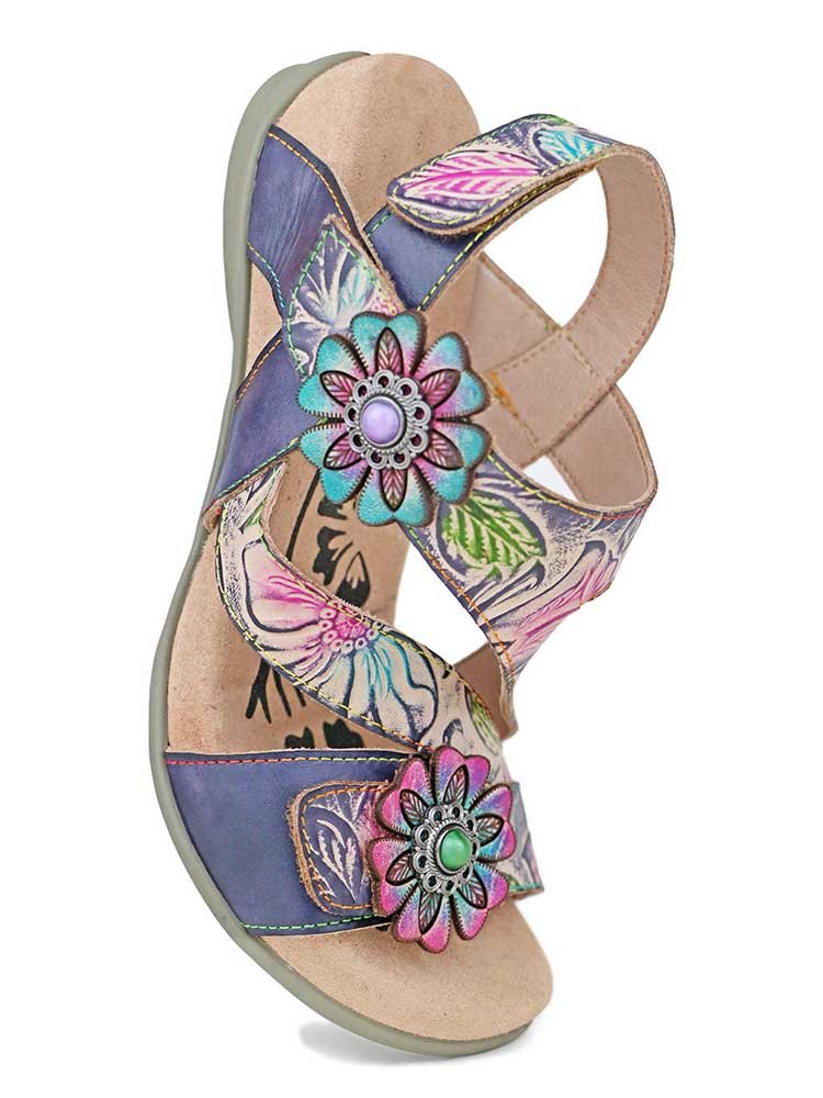 Soleil Boho Leather Sandals Sandals by Colorstepshoes – Don't Panic Shoes